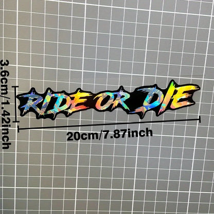 2PCS Ride or Die Motorcycle Helmet Stickers