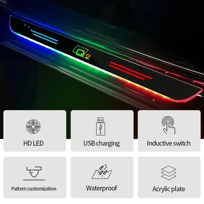 USB Power Moving LED Welcome Pedal