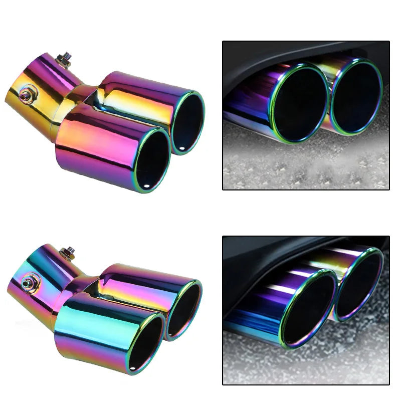 1PCS 2.5" Inlet Car Auto Exhaust Muffler Tip