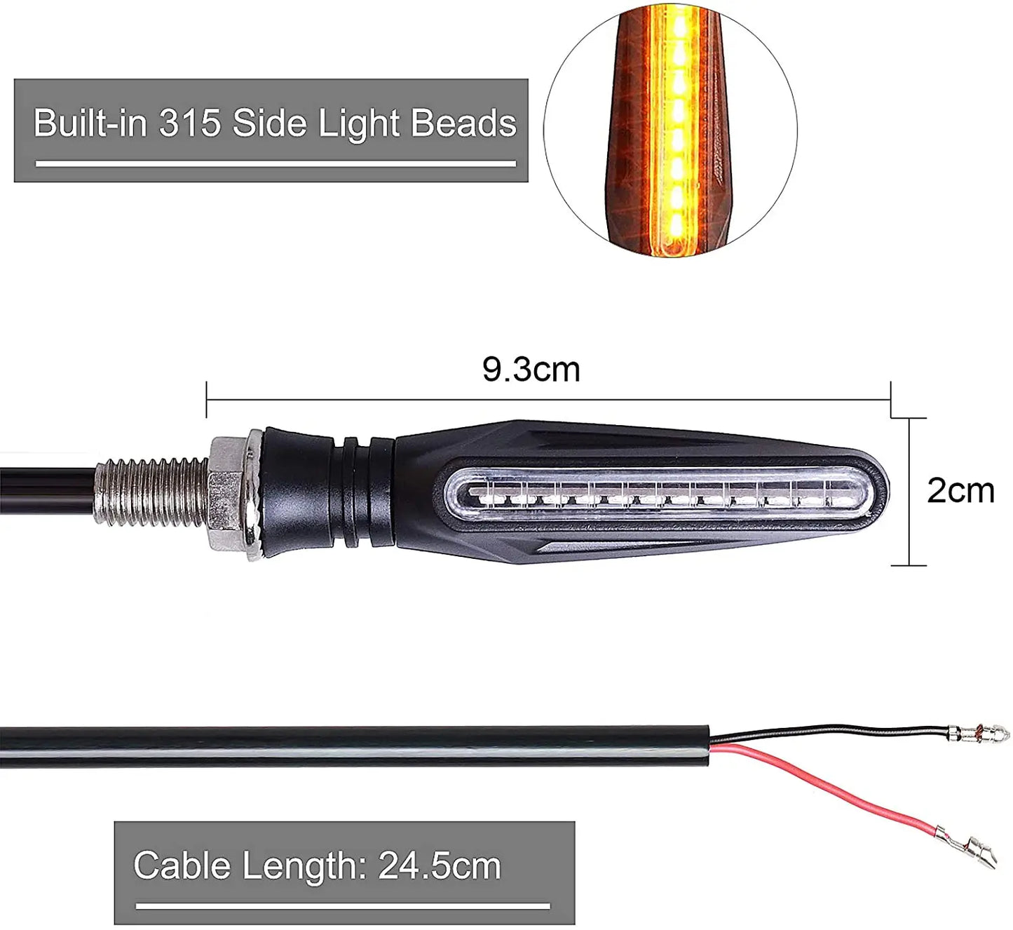 Universal LED Motorcycle Turn Signal Light