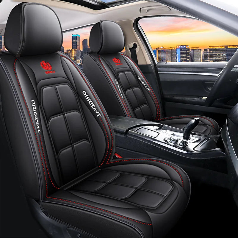 All-Inclusive Full Leather Car Seat Cushion – Universal Driver or Passenger Seat Cover, All-Season Pad