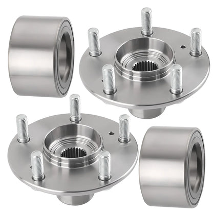 Front Wheel Bearings & Wheel Hubs – Fits Honda Civic DX, EX, LX, HF Hybrid (1.8L & 1.5L)