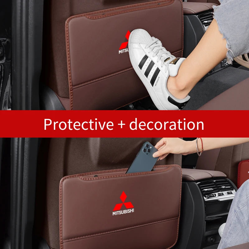 Car Seat Back Protector with Storage