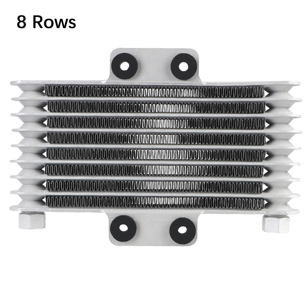 8-Row Transmission Radiator Oil Cooler – Aluminum Alloy Condenser for Motorcycle, ATV, Moto, Engine Cooling System