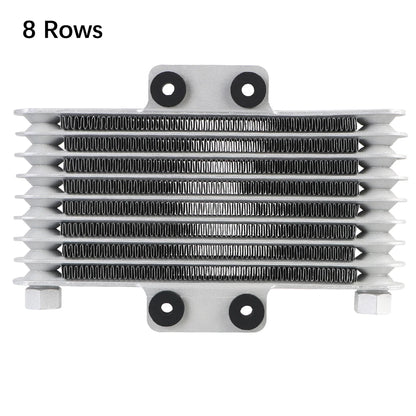 8-Row Transmission Radiator Oil Cooler – Aluminum Alloy Condenser for Motorcycle, ATV, Moto, Engine Cooling System