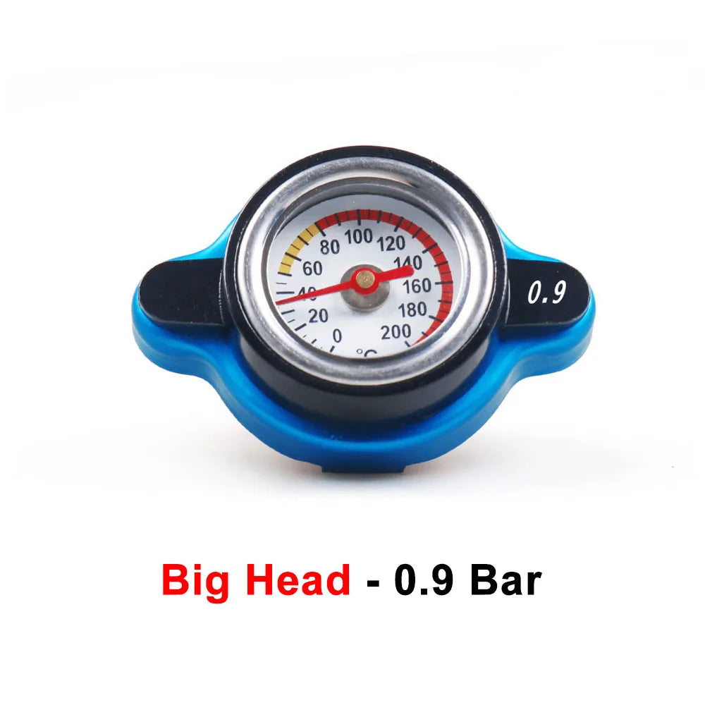 Small & Big Head Radiator Thermostat Cap – Water Tank Cover with Temperature Gauge, 0.9BAR / 1.1BAR / 1.3BAR