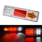 2Pcs 12V/24V LED Tail Lights for Trailers, Trucks, Buses