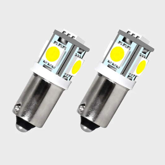 Ultra Bright BA9S 5050 5SMD LED Bulbs – Turn Signal, Dome, Brake, Reverse, Interior & Clearance Lights
