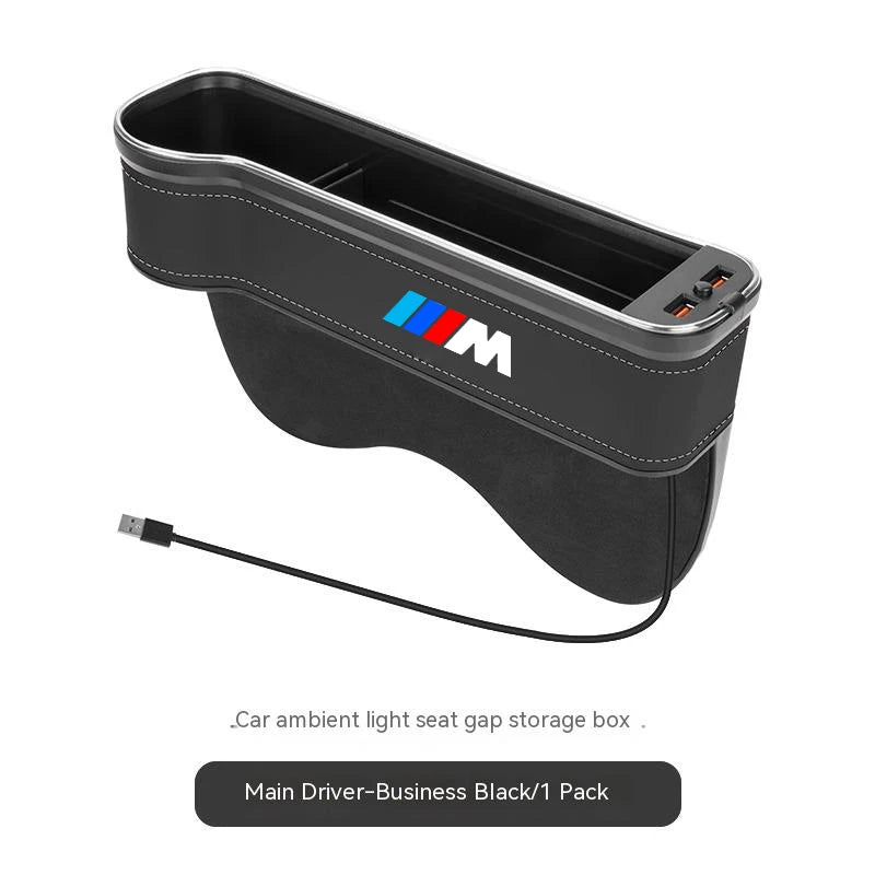 Car USB Charging Light Seat Storage Case