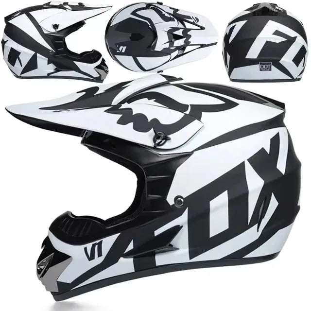 Motorcycle Downhill Full Face Helmet with Goggles – Motocross / MTB / Off-Road