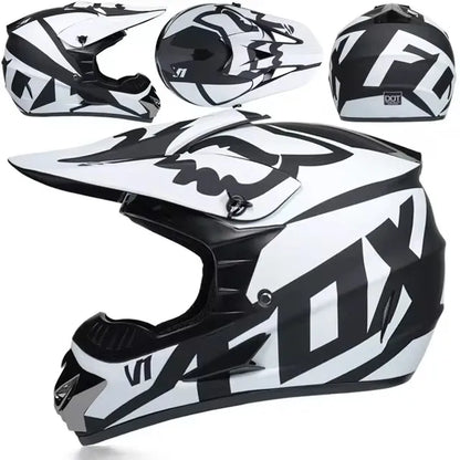 Motorcycle Downhill Full Face Helmet with Goggles – Motocross / MTB / Off-Road
