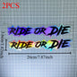 2PCS Ride or Die Motorcycle Helmet Stickers