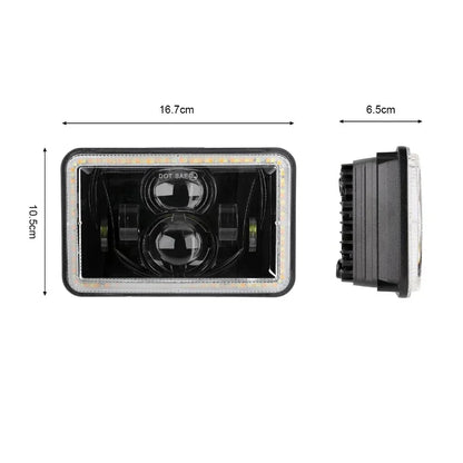 4x6 Inch Rectangular LED Headlight with Signal & Daytime Running Light