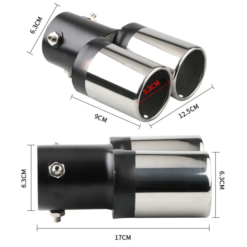 1PCS 2.5" Inlet Car Auto Exhaust Muffler Tip
