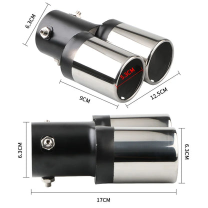 1PCS 2.5" Inlet Car Auto Exhaust Muffler Tip