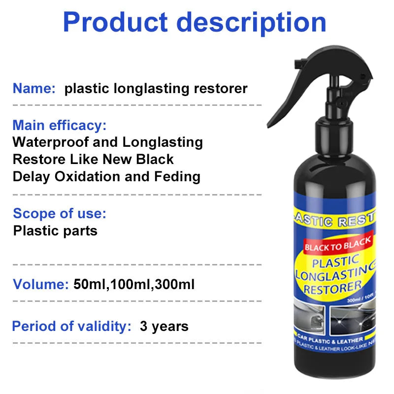 Car Plastic Restorer Cleaning Polish