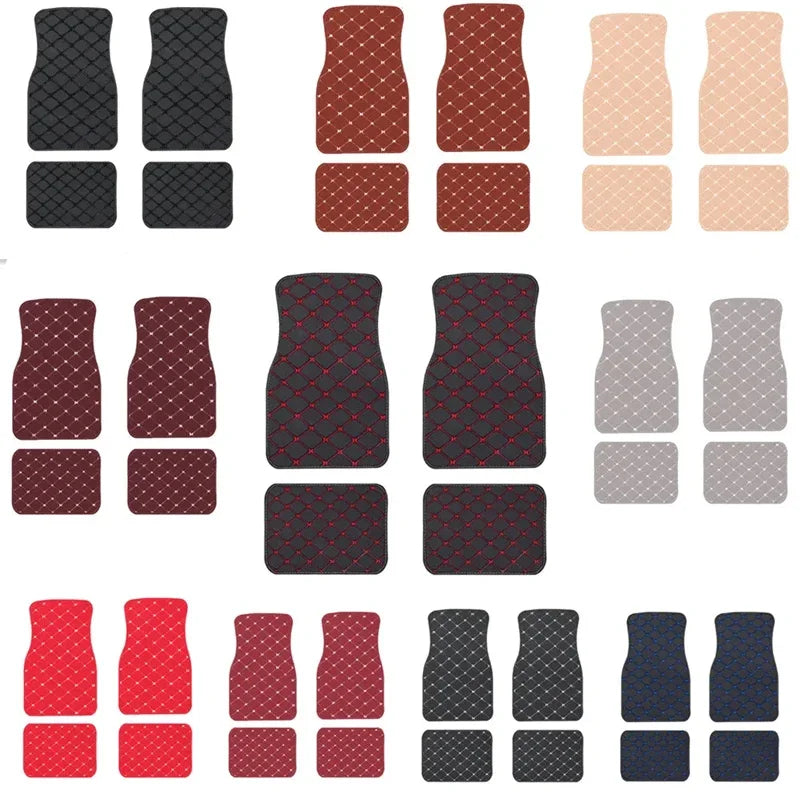 Car Floor Mats Universal PU Leather