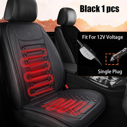 1/2pcs Winter Heated Car Seat Cover 12V Heating Warmer Cushion