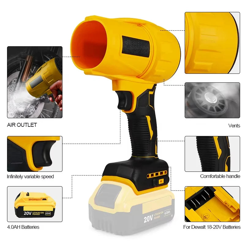 Electric Brushless Cordless Air Blower Turbo Jet Fan
