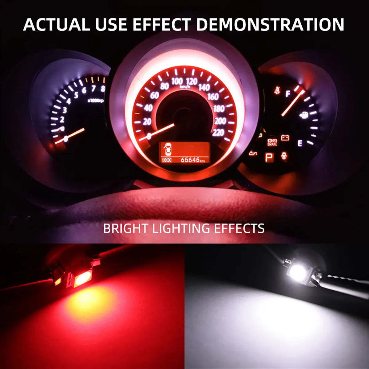 10PCS T5 B8.5D 1SMD LED Dashboard & Interior Bulbs