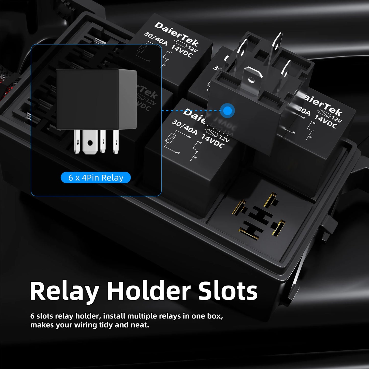12V Waterproof 6-Way Relay & Fuse Box