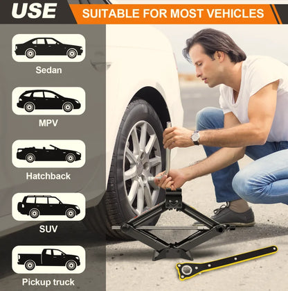 2 Ton Scissor Jack with Wrench