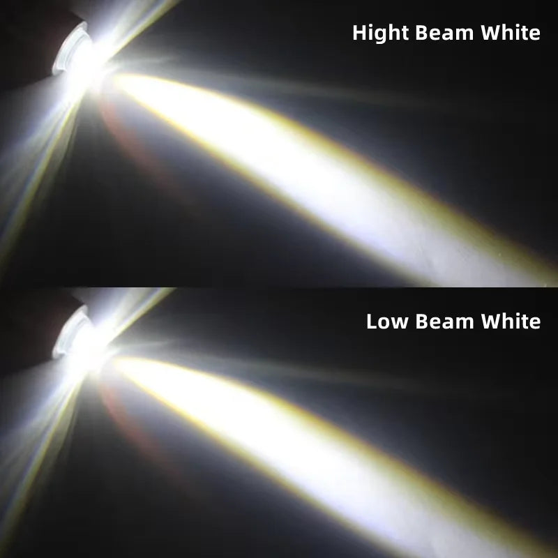 1pc Motorcycle Headlight BA20D H4 LED Bulbs
