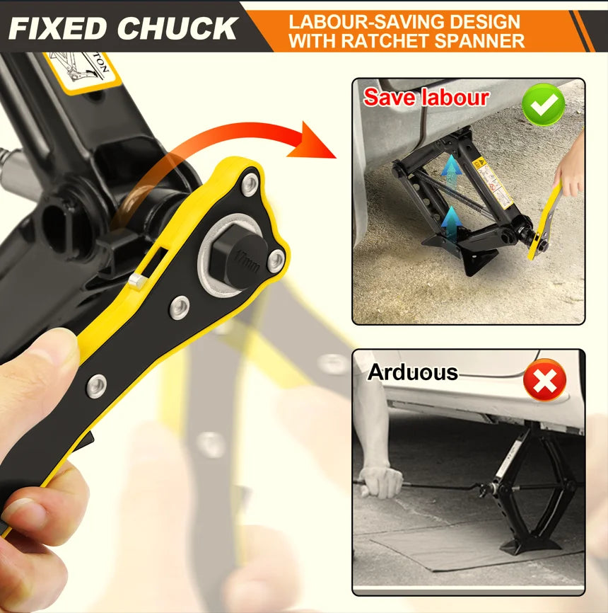 2 Ton Scissor Jack with Wrench