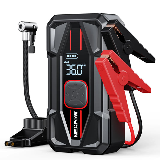 3000A Car Jump Starter & Air Compressor – 12V 59.2Wh Portable Battery Booster with PD 30W Fast Charge & 150PSI Air Pump