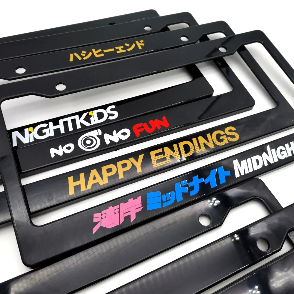 1 Pair(2pcs) JDM Racing Style License Plate Frame