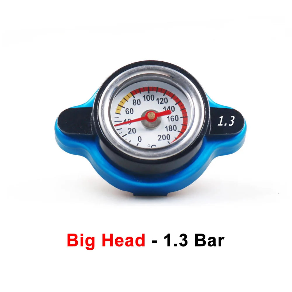 Small & Big Head Radiator Thermostat Cap – Water Tank Cover with Temperature Gauge, 0.9BAR / 1.1BAR / 1.3BAR