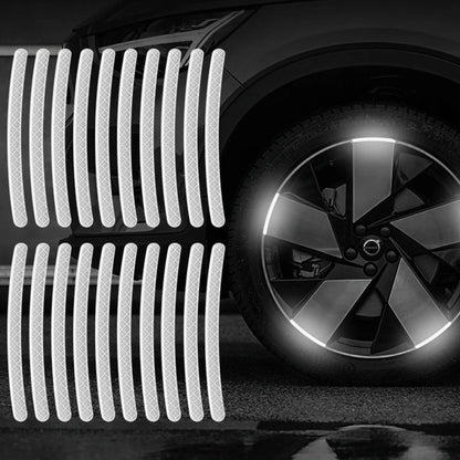 20pcs Car Wheel Hub Reflective Sticker