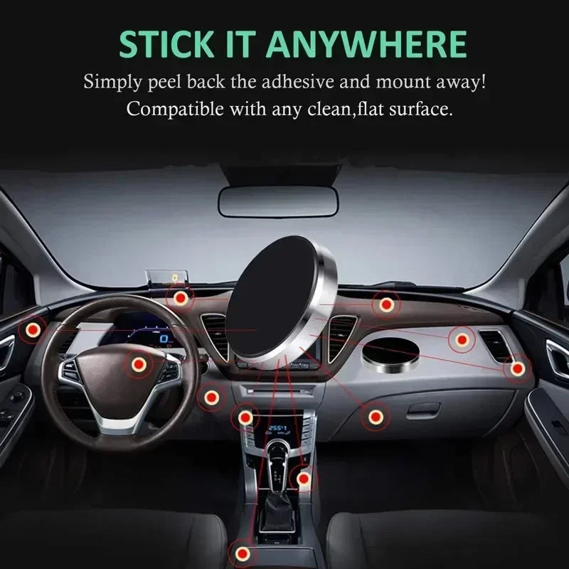 Universal Magnetic Car Phone Holder – Strong Grip, 360° Rotation