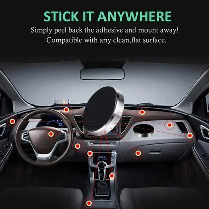 Universal Magnetic Car Phone Holder – Strong Grip, 360° Rotation
