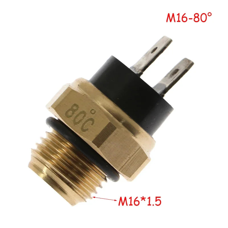 M16 Brass Motorcycle Radiator Thermostat Switch – 65° / 75° / 80° / 85° / 90° / 95°