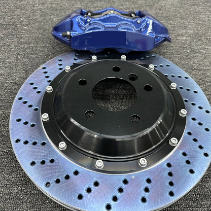 Blue 6-Piston 380mm & 4-Pot 355mm Brake Caliper Kit – 2-Piece Rotor Disc Brake