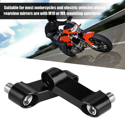 2Pcs Motorcycle Rearview Mirror Extension Adapters