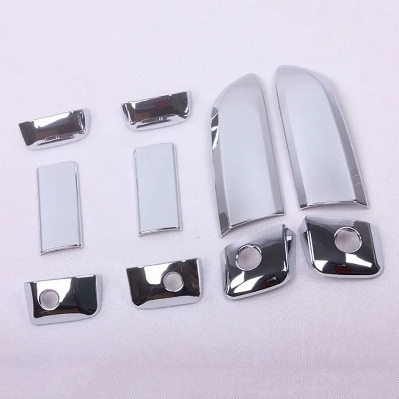 10PCS Chrome ABS Door Handle Bowl Covers