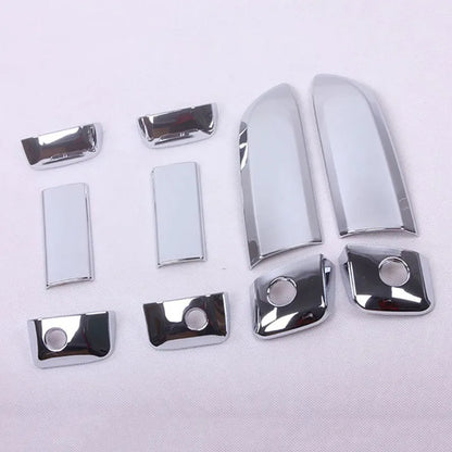 10PCS Chrome ABS Door Handle Bowl Covers