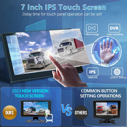 7 Inch Alarm Vehicle DVR Camera Monitor System
