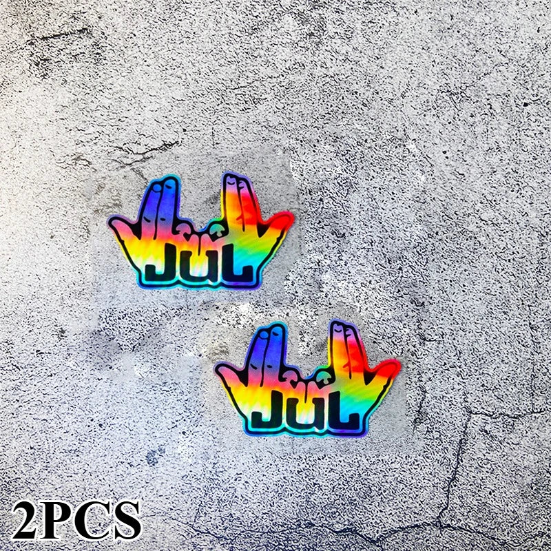 2PCS Funny JUL Finger Scooter Stickers – Waterproof Vinyl Decals