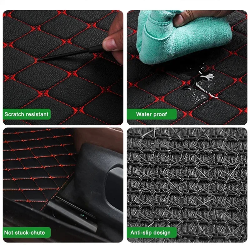 Car Floor Mats Universal PU Leather