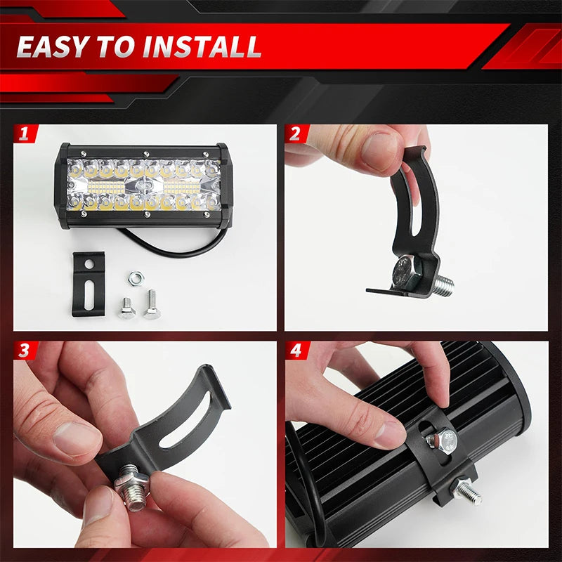 280W LED Light Bar – Super Bright Off-Road Driving Work Light for Trucks, SUVs, ATVs, and Boats