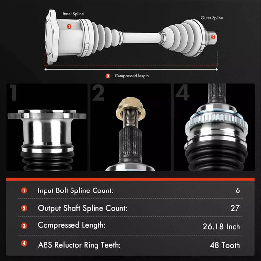 Rear CV Axle Shaft Assembly