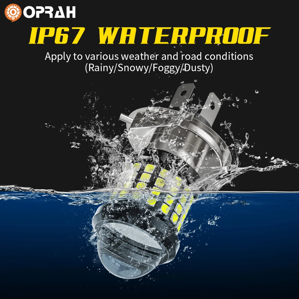 H4 LED Motorcycle Headlight Bulbs 12V 10000LM