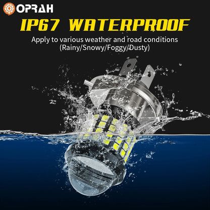 H4 LED Motorcycle Headlight Bulbs 12V 10000LM