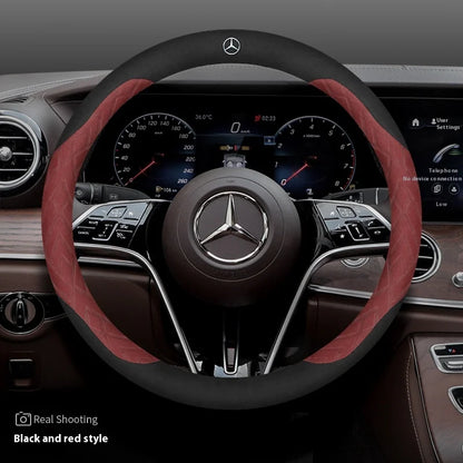 Leather Suede Steering Wheel Cover – Non-Slip & Comfortable