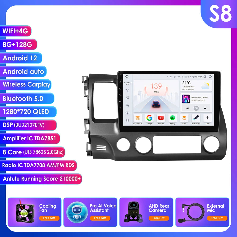 Autoradio 2Din Android 13 Car Radio