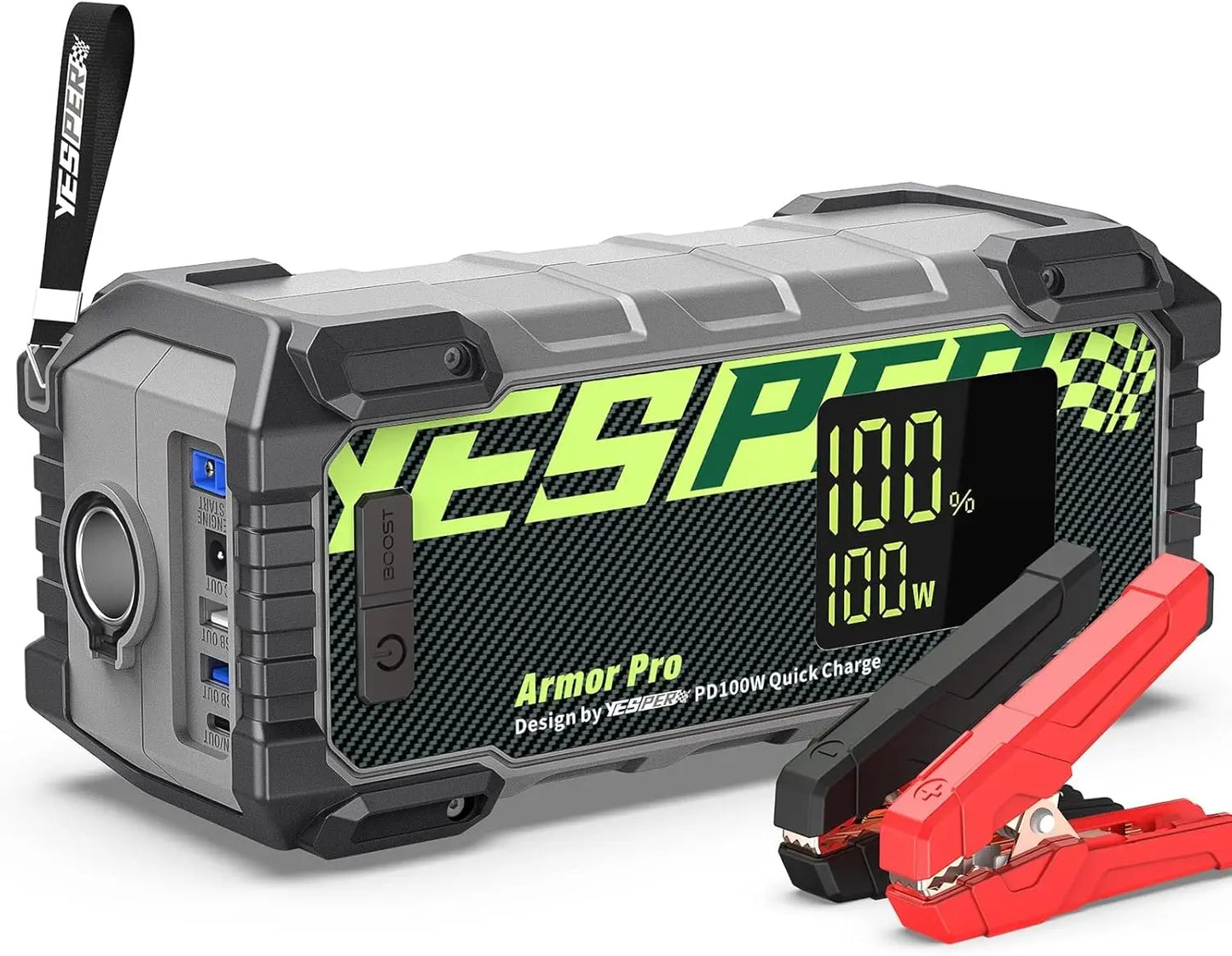 Car Battery Jump Starter 2500A Peak, 240Wh Portable Car Battery Charger & Power Bank
