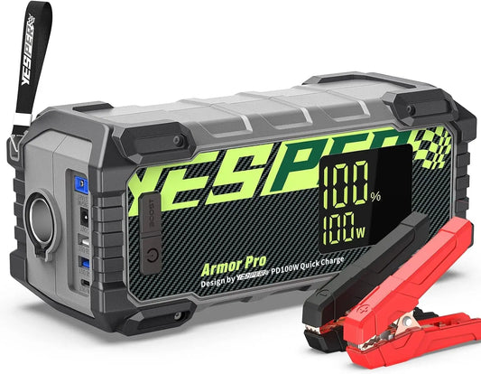 Car Battery Jump Starter 2500A Peak, 240Wh Portable Car Battery Charger & Power Bank